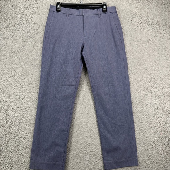 Bonobos Monday Mens Dress Pants 30X30 Navy Blue Flat Front Straight Leg Stretch